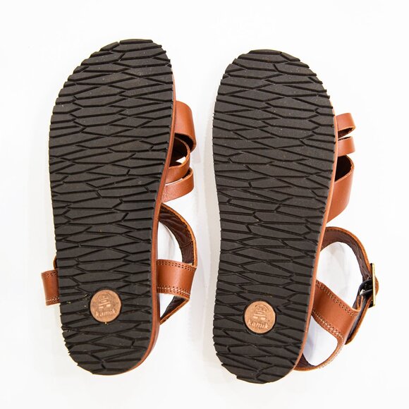 Kamik Strappy Brown Leather "Sadie" Sandal, size 8 - Picture 3 of 4